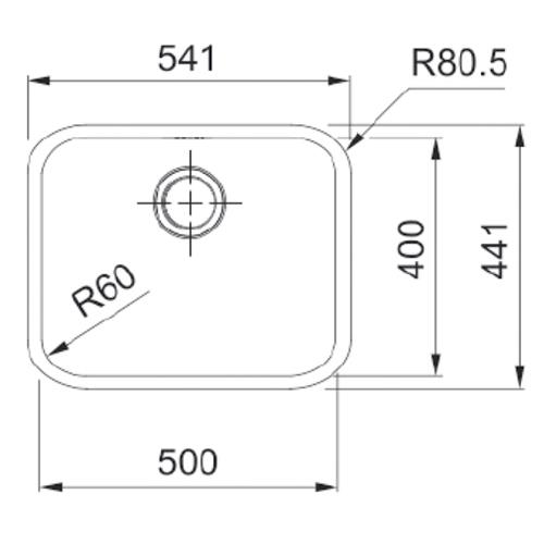 Mepamsa Square 50.40 Fregadero Inox (122.0667.805)