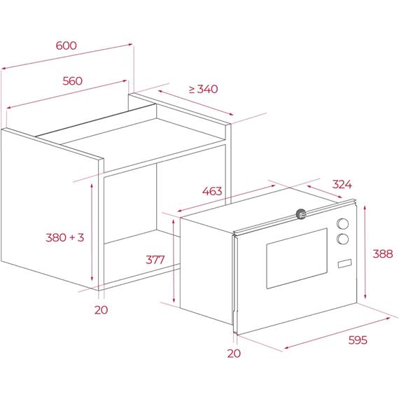 Teka MWE225FI Microondas Integración Inox