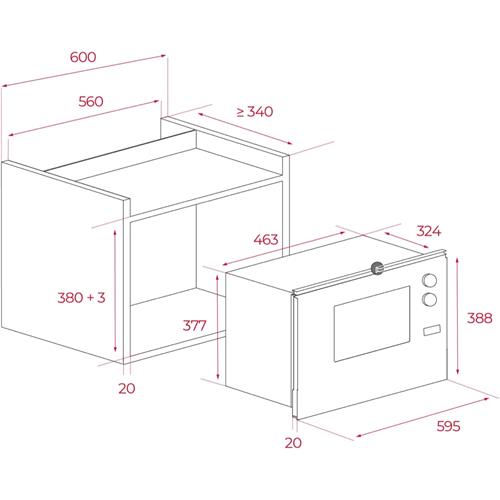 Teka MWE225FI Microondas Integración Inox