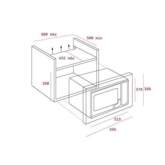 TEKA MWE255FI MICROONDAS INTEGRABLE INOX