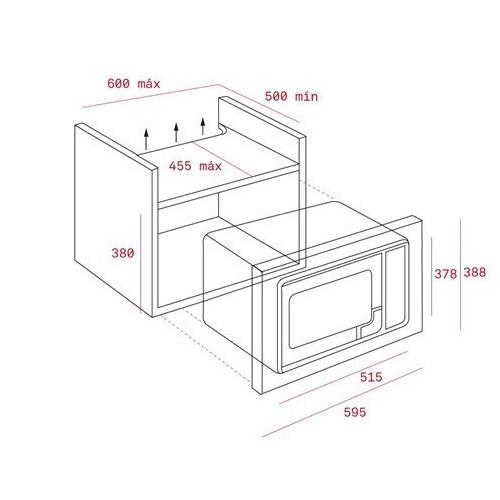 TEKA MWE255FI MICROONDAS INTEGRABLE INOX