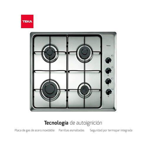 TEKA HLX60 Placa de gas butano de 60 cm con 4 quemadores Inoxidable