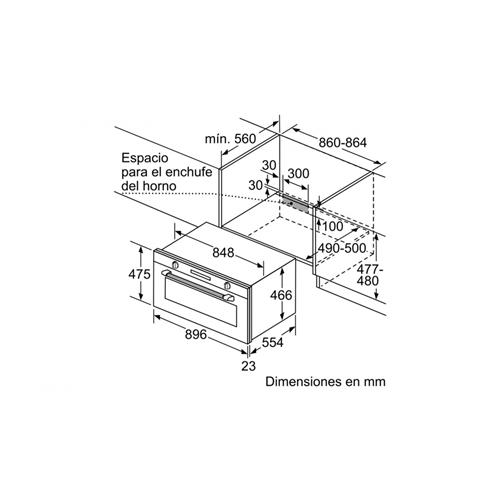 Siemens VB558C0S0 Horno  90cm Inox
