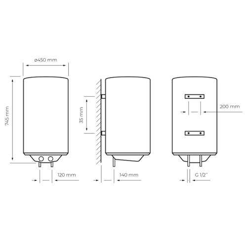 Svan ST8000 Termo electrico Vertical 80L