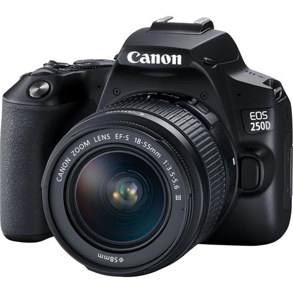 Canon EOS 250D  EF-S 18-55mm DCIII con Funda y Tarjeta
