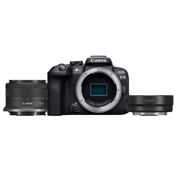 Canon EOS R10 + RF S18-45 S+ Adaptador Ef-Eos R