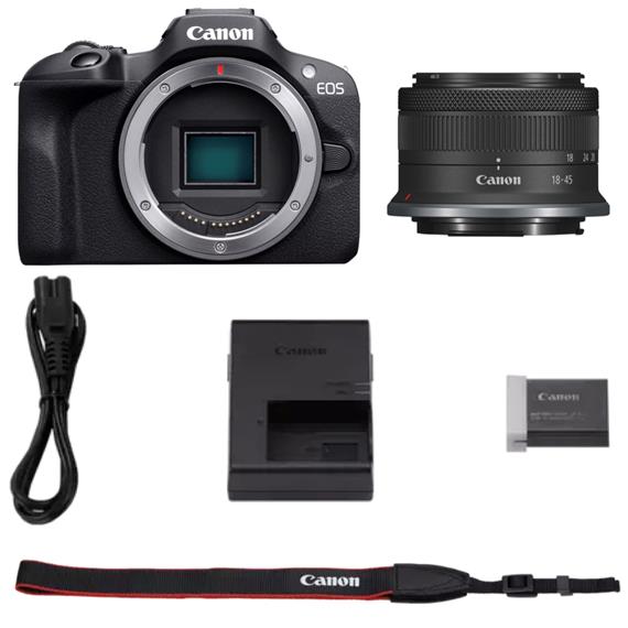 Canon Eos R100+RFS 18-45mm F4.5-6.3 IS STM KIT