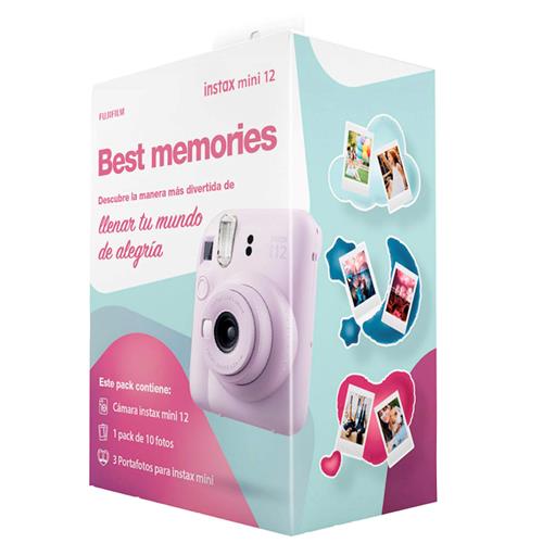 Fujifilm Instax Mini 12 Cámara Instantánea Pastel Blue Kit Best Memories