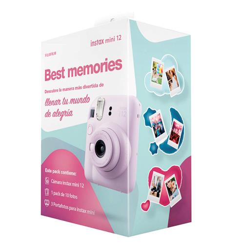 Fujifilm Instax Mini 12 Cámara Instantánea Clay White+ 10 Fotos y 3 Marcos