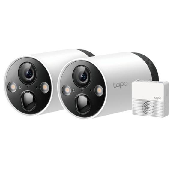 Tp-Link Pack 2 Cámaras 2k Exteriores y Recargables con Alarma (TAPO C420S2)