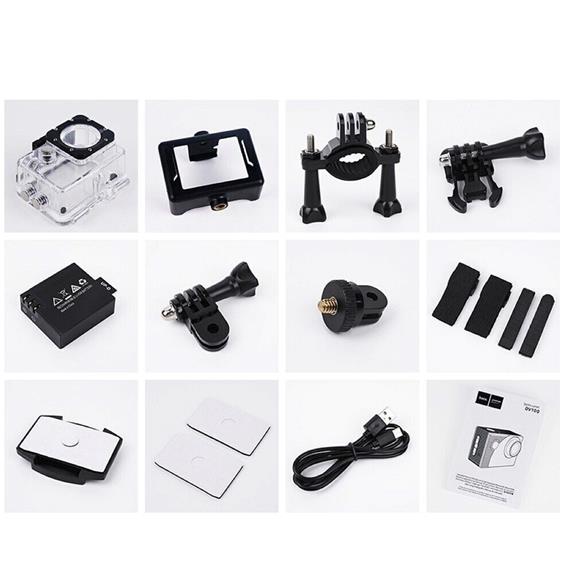 Hoco DV100 Cámara Deportiva Full HD Incluye Carcasa y 10 Accesorios