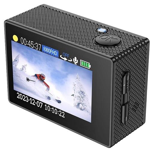 Hoco DV101  Cámara Deportiva 4K con 2 Pantallas Incluye Carcasa y 10 Accesorios