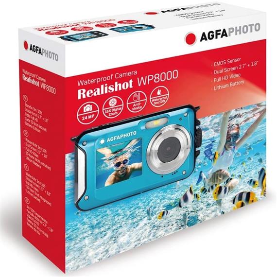 AGFA Realishot WP8000 Cámara sumergible Rojo + Regalo funda