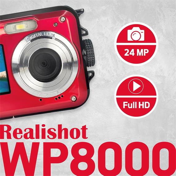 AGFA Realishot WP8000 Cámara sumergible Rojo + Regalo funda