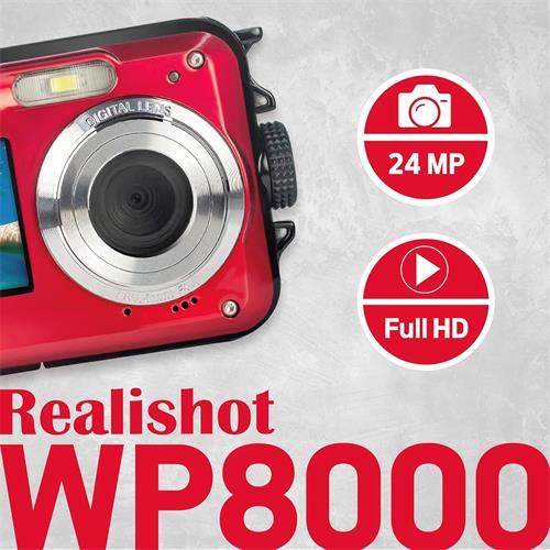 AGFA Realishot WP8000 Cámara sumergible Rojo + Regalo funda