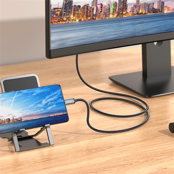 Cable Type-C to HDTV Metal Gray Hoco UA27 HD On-Screen