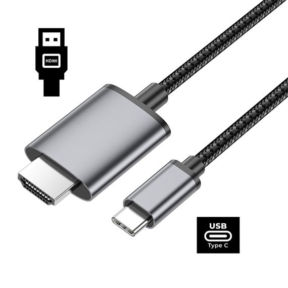 Cable Type-C to HDTV Metal Gray Hoco UA27 HD On-Screen
