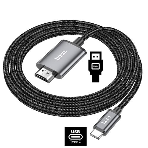 Cable Type-C to HDTV Metal Gray Hoco UA27 HD On-Screen