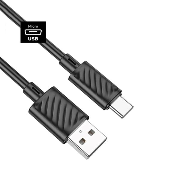 Cable USB a Micro USB 1 m 60W Hoco X88 Gratified Negro
