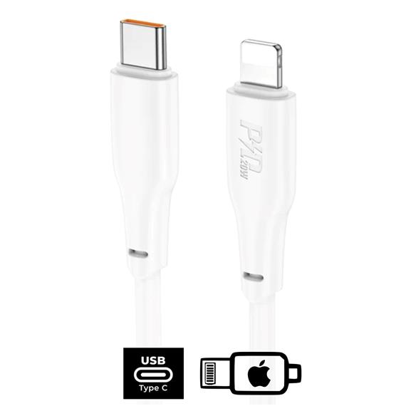 Cable USB-C a Lightning 2 metros 20W Hoco X93 Blanco