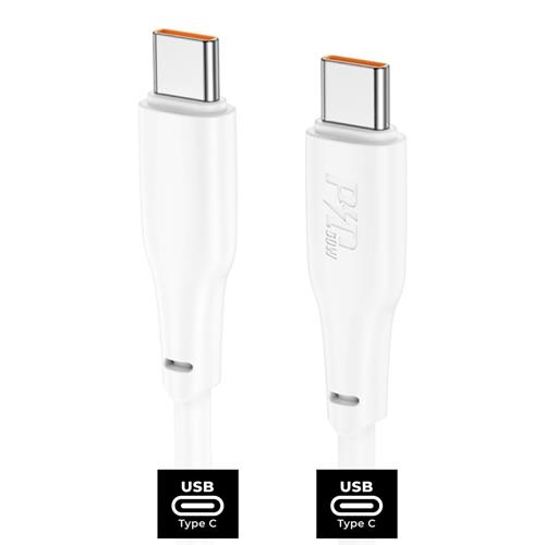 Cable USB-C a USB-C 1 metro 60W Hoco X93 Blanco