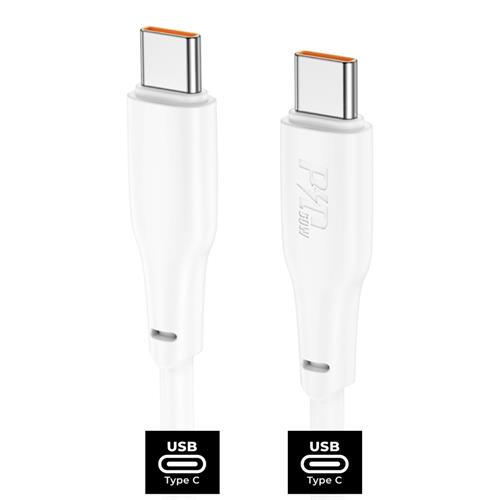 Cable USB-C a USB-C 2 metros 60W Hoco X93 Blanco