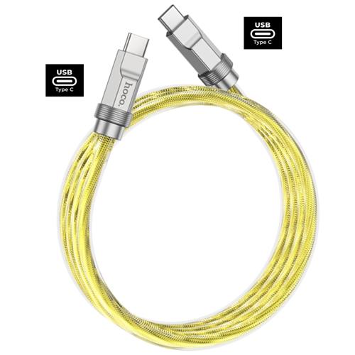 Cable USB-C a USB-C 1 metro 100W Hoco U113 Metálico Reforzado Oro