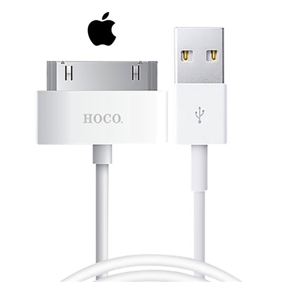 Cable USB Compatible Apple 30 Pin 1 metro Hoco X1 Blanco