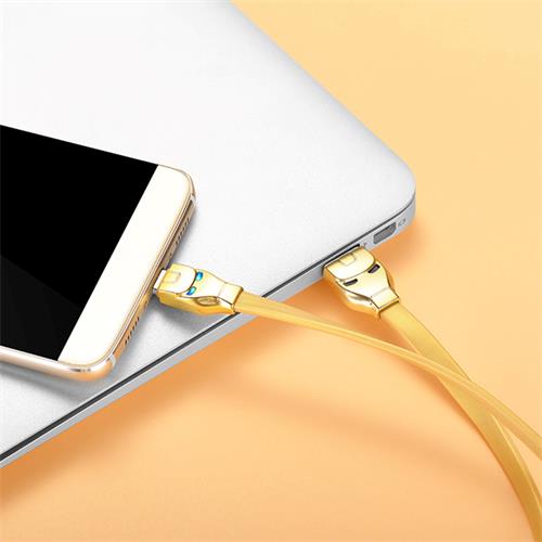 Cable USB a USB-C 1.2 metros Hoco U14 Steel Man Oro