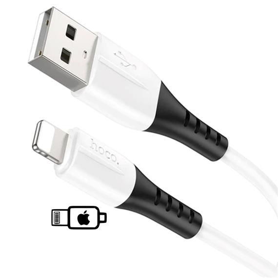 Cable USB a Lightning 1 metro 3Amp Hoco X82 Silicona Blanco