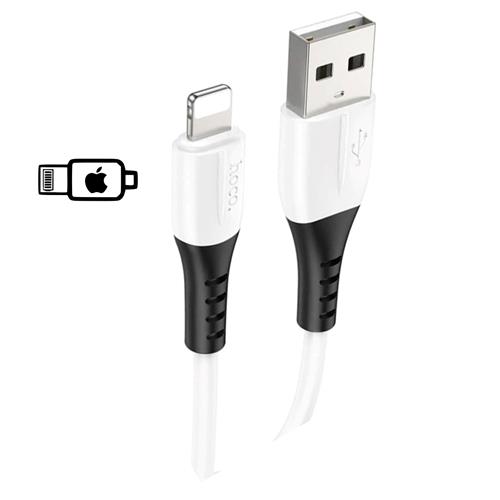 Cable USB a Lightning 1 metro 3Amp Hoco X82 Silicona Blanco