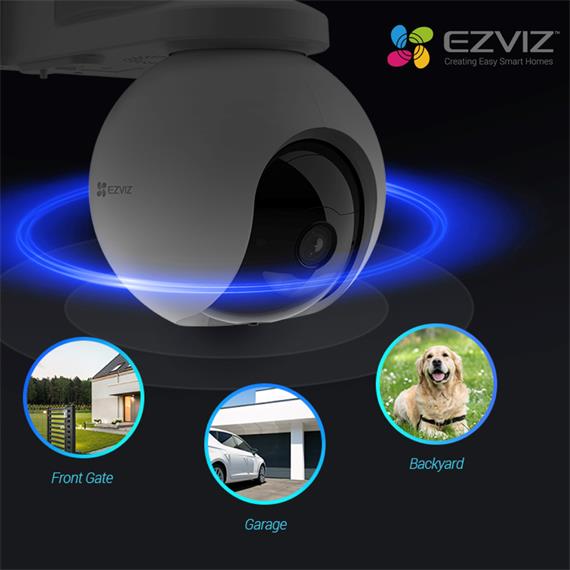 Ezviz EB8 4G Cámara de Seguridad Exterior 360º con Batería y 4G LTE