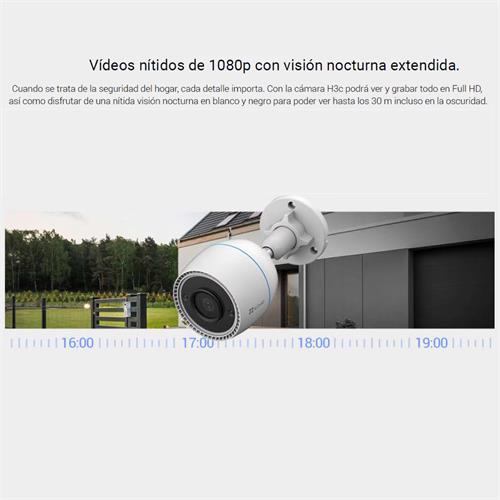 Ezviz H3C 3MP Cámara de Seguridad Exterior Wifi 1080p