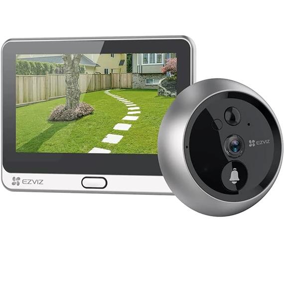 Ezviz DP2C Mirilla Inteligente Pantalla 4,3" Wifi y Detector de Presencia  Plateada