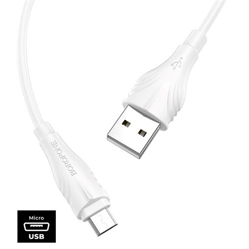Cable USB A, a Micro USB de 3 METROS Borofone BX18 Blanco