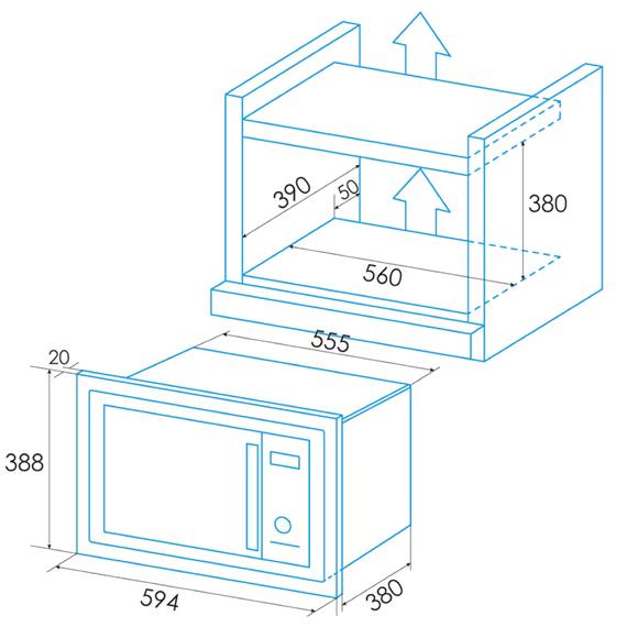 Edesa EMW-2350-IG XWH Microondas