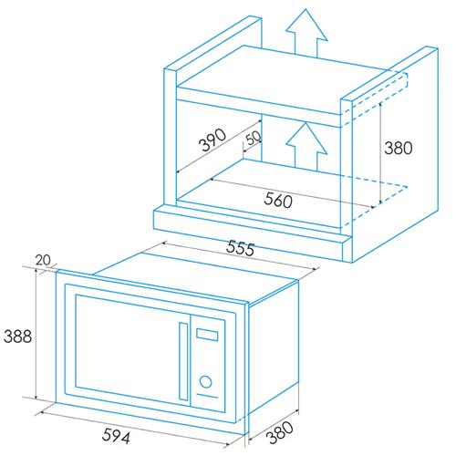 Edesa EMW-2350-IG XWH Microondas