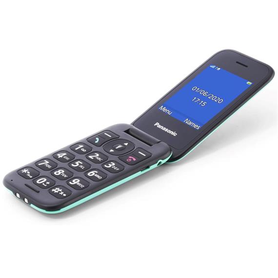 Panasonic KX-TU400 Móvil para mayores con Botón SOS Turquesa