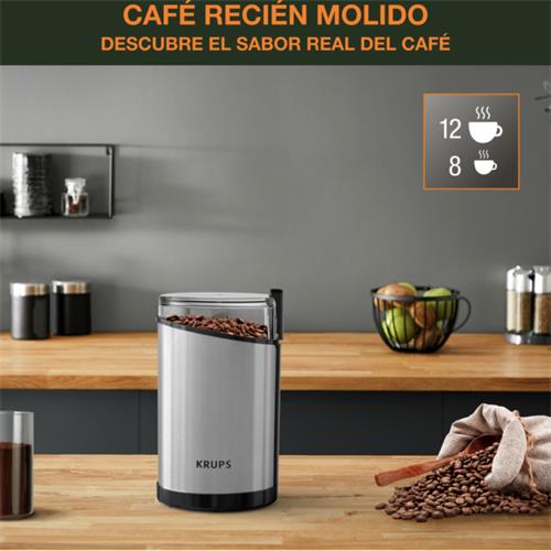 Krups GX204D10 Fast Touch Molinillo de Café, frutos seco y especias