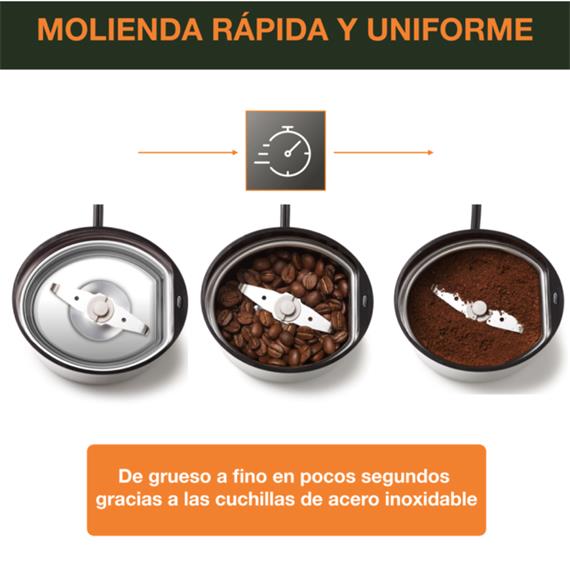 Krups GX204D10 Fast Touch Molinillo de Café, frutos seco y especias