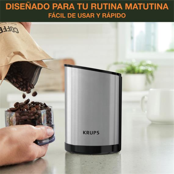 Krups GX204D10 Fast Touch Molinillo de Café, frutos seco y especias