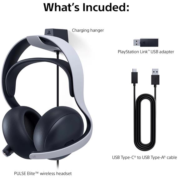 Sony Pulse Elite PS5 Auriculares Inalámbricos para PS5 con Micrófono White