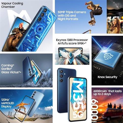 Samsung Galaxy M35 5G 6.6" 6GB 128GB 50MP Dark Blue (M356)