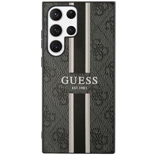 Guess GUHCS23LP4RPSK S23 Ultra S918 Black Hardcase 4G Printed Stripe