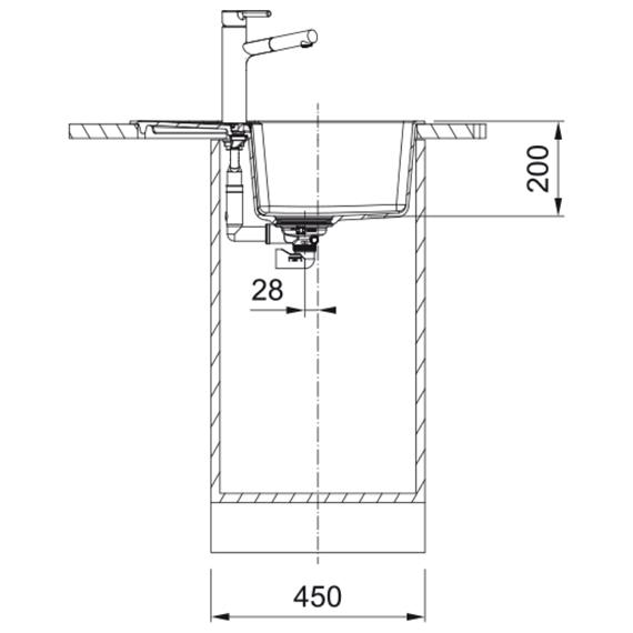 Franke CNG 611-62 Fregadero centro negro mate 114.0691.256