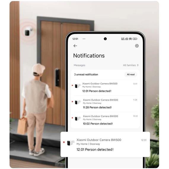 Xiaomi BW500 Cámara de Vigilancia Exterior 2.5k con Batería (BHR8301GL)