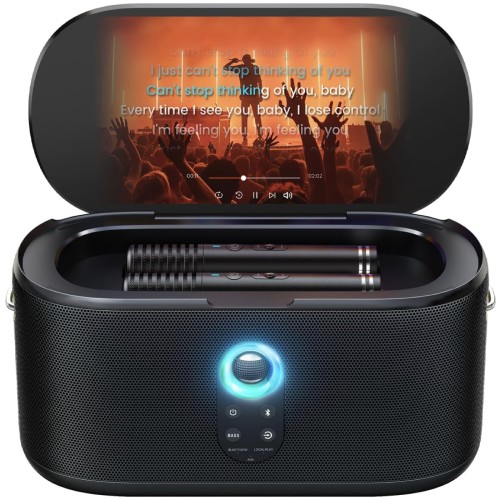 Ikarao Shell S1 Altavoz Karaoke Recargable con Pantalla 10.1" 280W y 2 Micros