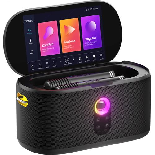 Ikarao Shell S1 Altavoz Karaoke Recargable con Pantalla 10.1" 280W y 2 Micros
