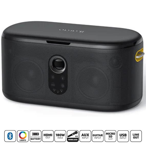 Ikarao Shell S1 Altavoz Karaoke Recargable con Pantalla 10.1" 280W y 2 Micros