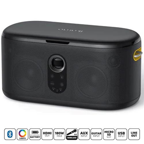Ikarao Shell S1 Altavoz Karaoke Recargable con Pantalla 10.1" 280W y 2 Micros